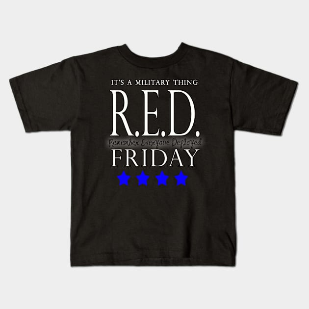 Red Fridays Support our Troops Kids T-Shirt by 3QuartersToday